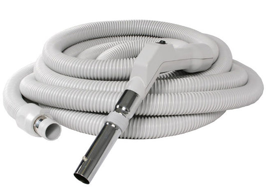Low Voltage Hose with Suction Control Switch - Grey (30 Ft Button Lock