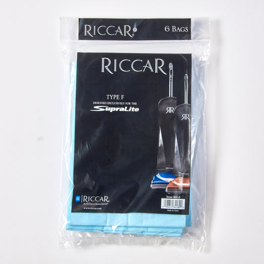Riccar Supralite Type F Simplicity Freedom Paper Bags 6 Pack HEPA RLHC-6
