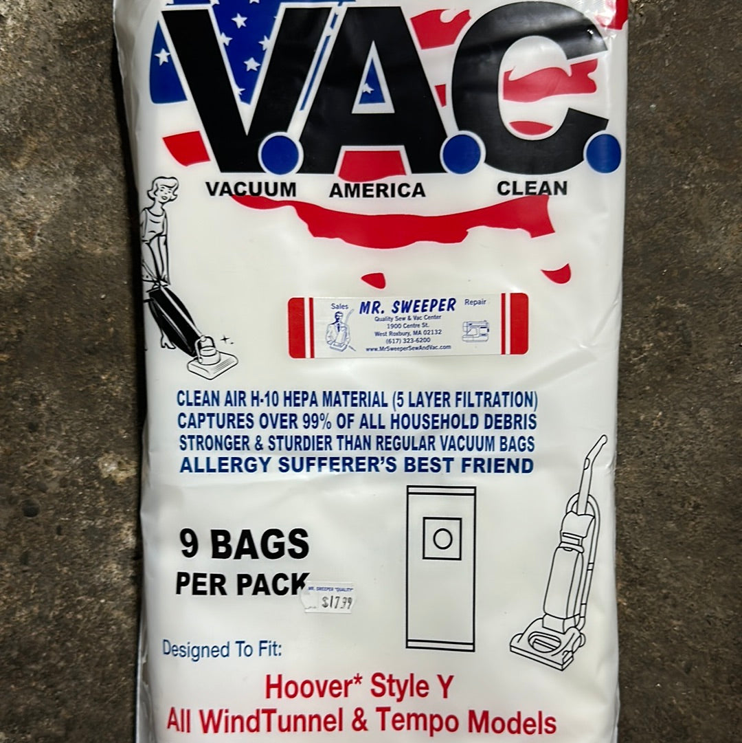 V.A.C. Hoover* Style Y All WindTunnel & Tempo Models (VAC 10)