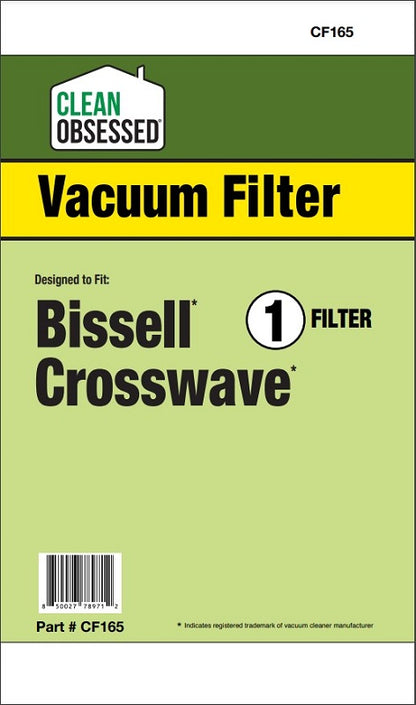 BISSELL CROSSWAVE FILTER, 1/Pk, CLEAN OBSESSED CF165 – Mr. Sweeper Sales  and Repairs