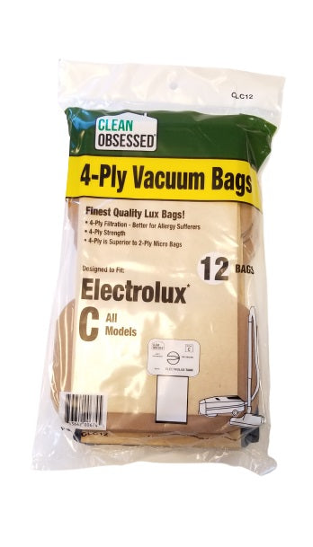 Clean Obsessed Electrolux C 12PK 4-ply Paper Bags