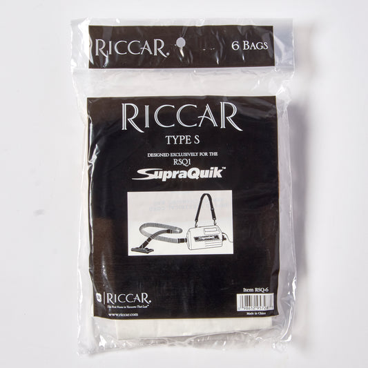 Riccar Genuine SupraQuik Type S Vacuum Bags - 6 Pack